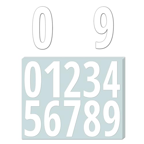 200 Stück, 100 mm - Zahlen Aufkleber Klebezahlen Wetterfest, Klebenummern Sticker - Weiß 200 Stück, 100 mm - Zahlen Aufkleber Klebezahlen Wetterfest, Klebenummern Sticker - Weiß von TownStix