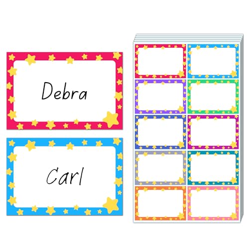 200 Stück - Buchetiketten Schule Sticker, Namensschilder Name Tag Aufkleber Etiketten - 75 x 50 mm, 10 Farben 200 Stück - Buchetiketten Schule Sticker, Namensschilder Name Tag Aufkleber Etiketten - 75 x 50 mm, 10 Farben von TownStix