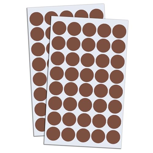 2000 Stück, 20mm Punktaufkleber Klebepunkte Aufkleber Etiketten Markierungspunkte Selbstklebende - Braun 2000 Stück, 20mm Punktaufkleber Klebepunkte Aufkleber Etiketten Markierungspunkte Selbstklebende - Braun von TownStix