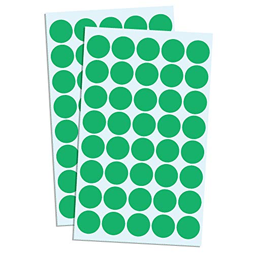 2000 Stück, 20mm Punktaufkleber Klebepunkte Aufkleber Etiketten Markierungspunkte Selbstklebende - Grün von TownStix