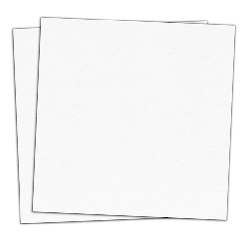 30 x 30 cm, 300 g/m² Farbige Papier Karton - 25 Blatt, Weiß von TownStix