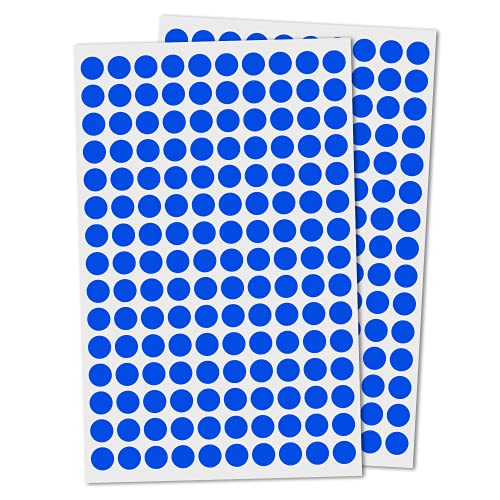 3000 Stück, 10mm Klebepunkte Runde Punktaufkleber Etiketten Markierungspunkte - Blau von TownStix