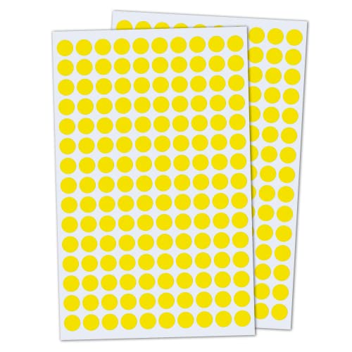 3000 Stück, 10mm Klebepunkte Runde Punktaufkleber Etiketten Markierungspunkte - Gelb 3000 Stück, 10mm Klebepunkte Runde Punktaufkleber Etiketten Markierungspunkte - Gelb von TownStix