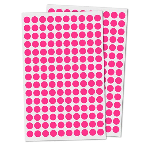 3000 Stück, 10mm Klebepunkte Runde Punktaufkleber Etiketten Markierungspunkte - Rosa von TownStix