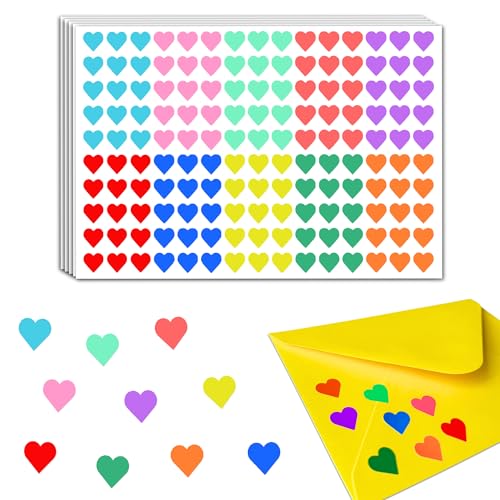 3000 Stück, 12mm - Aufkleber Herz Bunt Etiketten Sticker, 10 Farben 3000 Stück, 12mm - Aufkleber Herz Bunt Etiketten Sticker, 10 Farben von TownStix