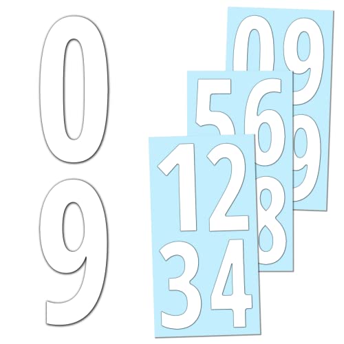 40 Stück, 150 mm - Zahlen Aufkleber Sticker Wetterfest Klebezahlen - Weiß 40 Stück, 150 mm - Zahlen Aufkleber Sticker Wetterfest Klebezahlen - Weiß von TownStix