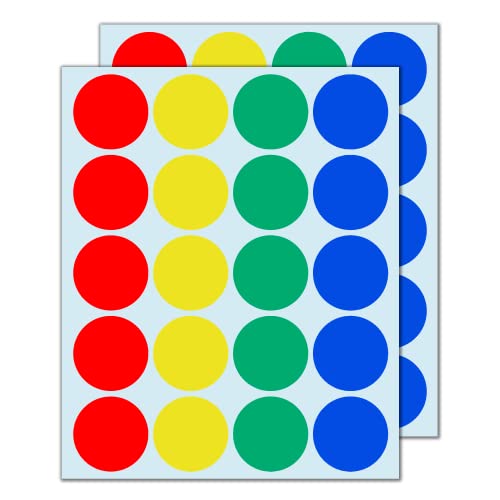 400 Stuck, 50mm Klebepunkte Bunt Punktaufkleber Groß Aufkleber Rund - 4 Farben 400 Stuck, 50mm Klebepunkte Bunt Punktaufkleber Groß Aufkleber Rund - 4 Farben von TownStix