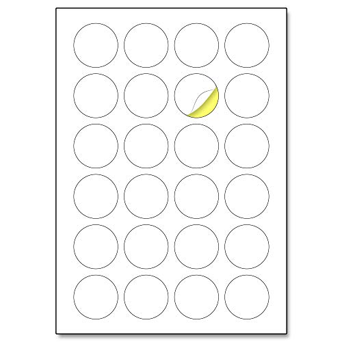 40mm, 150 Blatt, A4 Runde Aufkleber Etiketten Selbstklebend Bedruckbar - 24 Stück pro Blatt 40mm, 150 Blatt, A4 Runde Aufkleber Etiketten Selbstklebend Bedruckbar - 24 Stück pro Blatt von TownStix