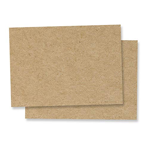 50 Blatt, A5 Braun Kraftpapier Karton, 200 g/m² von TownStix