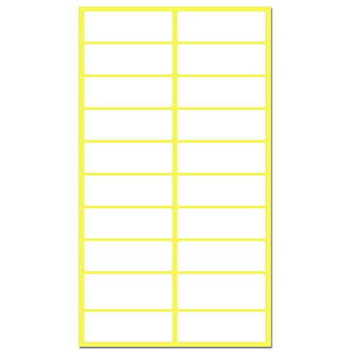 500 Stück, 38 x 13 mm, Aufkleber Etiketten Selbstklebend Klebeetiketten zum Beschriften - Weiß von TownStix