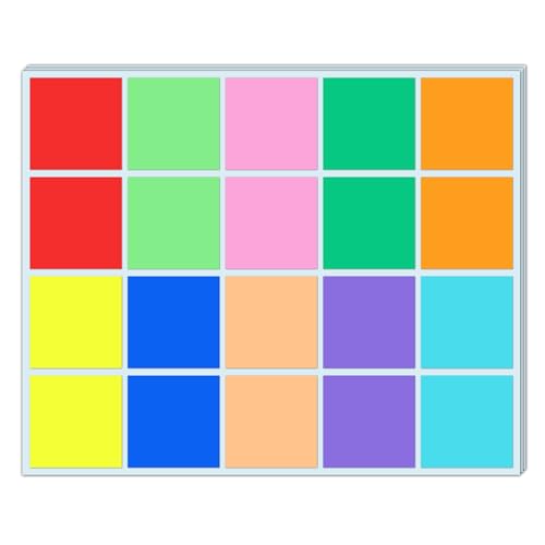500 Stück, 50 x 50 mm - Etiketten Selbstklebend Bunt, Farbige Aufkleber Umzug, Klebeetiketten zum Beschriften - 10 Farben von TownStix