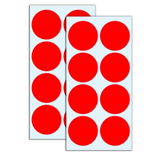 50mm Punktaufkleber Klebepunkte Aufkleber Etiketten Markierungspunkte - Rot, 240 Stück von TownStix
