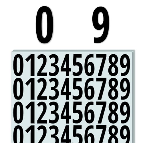 600 Stück, 50 mm - Zahlen Aufkleber Klebezahlen Wetterfest, Klebenummern Sticker - Schwarz 600 Stück, 50 mm - Zahlen Aufkleber Klebezahlen Wetterfest, Klebenummern Sticker - Schwarz von TownStix