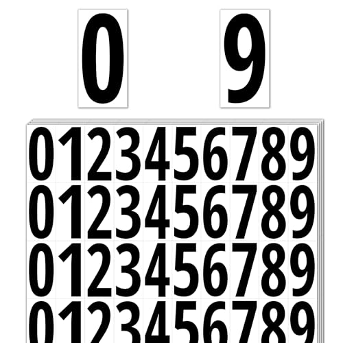 600 Stück, 50 mm - Zahlen Aufkleber Klebezahlen Wetterfest, Klebenummern Sticker - Schwarze Zahlen 600 Stück, 50 mm - Zahlen Aufkleber Klebezahlen Wetterfest, Klebenummern Sticker - Schwarze Zahlen von TownStix