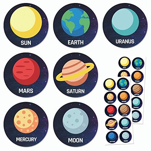 600 Stück - Weltraum Planeten Sticker Aufkleber - 60 Blätt, 40mm 600 Stück - Weltraum Planeten Sticker Aufkleber - 60 Blätt, 40mm von TownStix