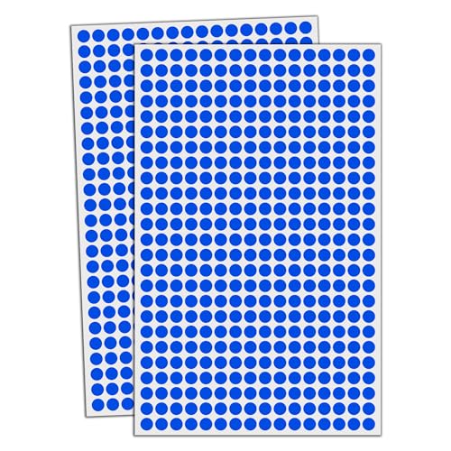 6000 Stück, 8mm Klebepunkte Runde Punktaufkleber Etiketten Markierungspunkte - Blau 6000 Stück, 8mm Klebepunkte Runde Punktaufkleber Etiketten Markierungspunkte - Blau von TownStix