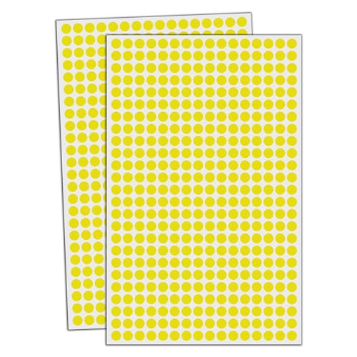 6000 Stück, 8mm Klebepunkte Runde Punktaufkleber Etiketten Markierungspunkte - Gelb 6000 Stück, 8mm Klebepunkte Runde Punktaufkleber Etiketten Markierungspunkte - Gelb von TownStix