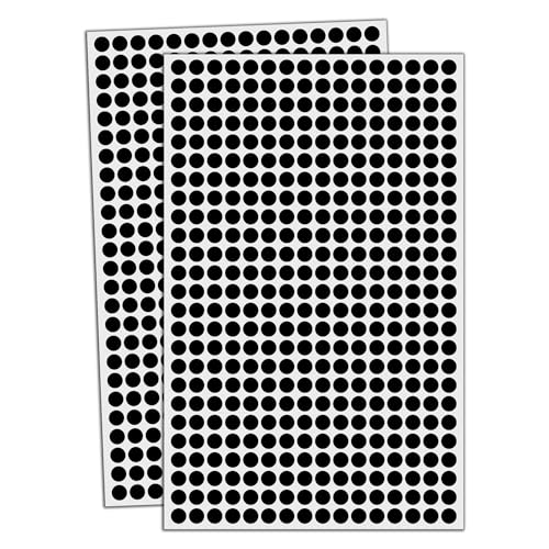 6000 Stück, 8mm Klebepunkte Runde Punktaufkleber Etiketten Markierungspunkte - Schwarz 6000 Stück, 8mm Klebepunkte Runde Punktaufkleber Etiketten Markierungspunkte - Schwarz von TownStix