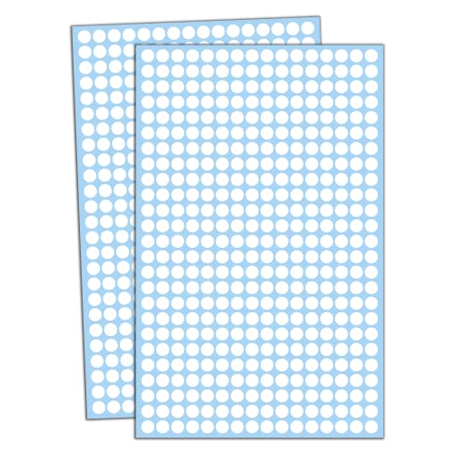 6000 Stück, 8mm Klebepunkte Runde Punktaufkleber Etiketten Markierungspunkte - Weiß 6000 Stück, 8mm Klebepunkte Runde Punktaufkleber Etiketten Markierungspunkte - Weiß von TownStix