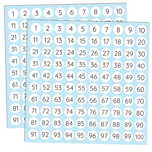 75 Blatt - 1-100 Zahlen Nummern Aufkleber Sticker Klebezahlen - 10mm, 7500 Stück 75 Blatt - 1-100 Zahlen Nummern Aufkleber Sticker Klebezahlen - 10mm, 7500 Stück von TownStix