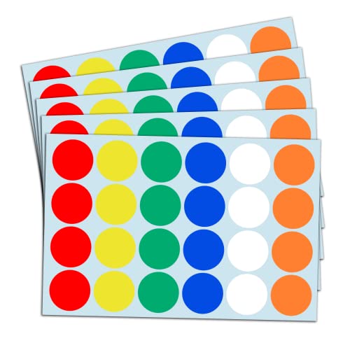 960 Stück - 25mm Klebepunkte Bunt, Punkte Aufkleber Markierungspunkte - 6 Farben 960 Stück - 25mm Klebepunkte Bunt, Punkte Aufkleber Markierungspunkte - 6 Farben von TownStix