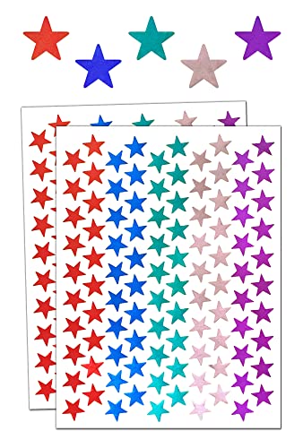 1000 Stück - Sticker Sterne Aufkleber Klebesterne Bunt - 15mm, 5 Farben von TownStix