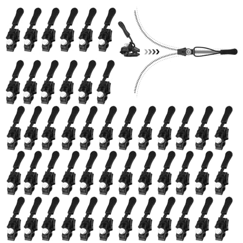 48 Stück Reissverschluss Zipper Reparatur Set, 3 Größen (Kleine, Mittlere, Große), universeller Ersatz für Mäntel, Rucksäcke, Jacken - Hochwertige Reissverschluss Reparatur Set mit mehreren Optionen von TownTop