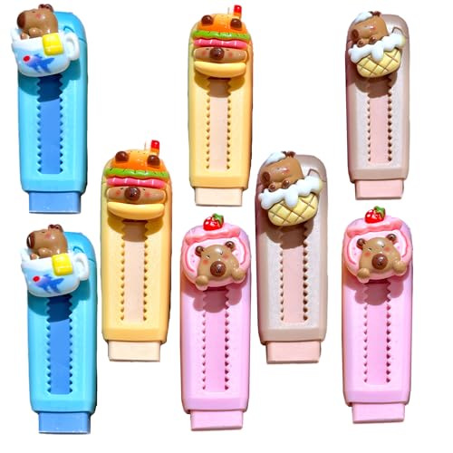 8 Stück Einziehbarer Push Pull Radiergummi Kinder - Lustiges Mitgebsel für Geburtstage, Kinderfeste & Gastgeschenke von TownTop
