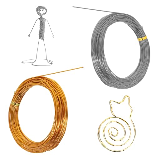 Basteldraht Gold Und Silber 1mm, 30 Meter Länge, Draht Zum Basteln Und Schmuckdraht, Ideal Für DIY-Projekte Und Schmuckherstellung Basteldraht Gold Und Silber 1mm, 30 Meter Länge, Draht Zum Basteln Und Schmuckdraht, Ideal Für DIY-Projekte Und Schmuckherstellung von TownTop