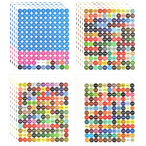 TownTop Diamond Painting Aufkleber Nummern and Brief, 20 Blatt Farbnummer Zahlen Aufkleber, Diamond Painting Zubehör, Aufkleber Zahlen Klebezahlen für Aufbewahrungsbox and Artikelklassifizierung von TownTop