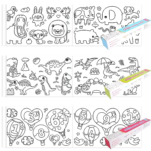 Towviy 3 Rolle Zeichnungsrolle für Kinder, 30cm * 3m Schneidbare Malpapier Rolle 3 Stile Zeichenrolle Kinder DIY Malerei Malrolle Coloring Paper Roll für DIY Graffit KinderGeschenk(Tier Dinosaurier) Towviy 3 Rolle Zeichnungsrolle für Kinder, 30cm * 3m Schneidbare Malpapier Rolle 3 Stile Zeichenrolle Kinder DIY Malerei Malrolle Coloring Paper Roll für DIY Graffit KinderGeschenk(Tier Dinosaurier) von Towviy