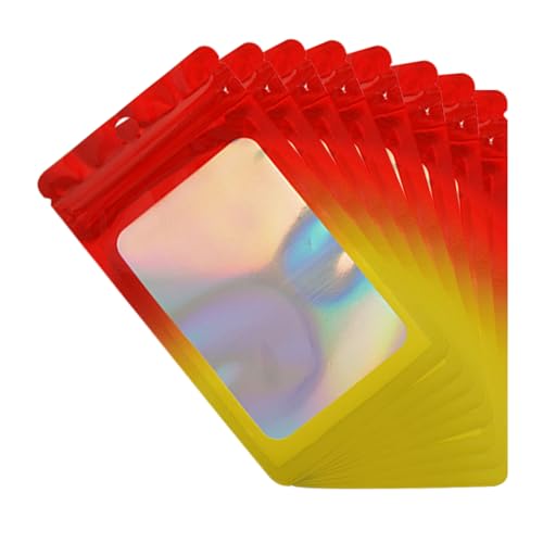 100 Stück Mylar-Beutel, 7.5x12cm Mylar Holographie-Beutel Geruchssichere Baggies Bonbon-Beutel Kleine Plastiktüten Probenbeutel für Mehl, Süßigkeiten, Lebensmittel, Kleinigkeiten (Style-C) von Toyhood