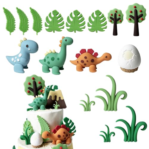 16Pcs Dinosaurier Kuchendekoration, 3D Dinosaurier Ei Blatt Baum Kuchendekoration, Glückliche Geburtstag Kuchendekorationen, für Geburtstag Baby-Dusche Jungen Mädchen Partei Dekoration 16Pcs Dinosaurier Kuchendekoration, 3D Dinosaurier Ei Blatt Baum Kuchendekoration, Glückliche Geburtstag Kuchendekorationen, für Geburtstag Baby-Dusche Jungen Mädchen Partei Dekoration von Toyhood