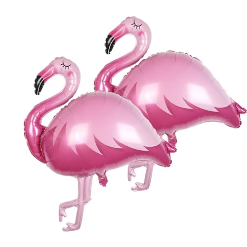 2 Stück Flamingo-Luftballons, Aluminium-Luftballons, Hawaii-Thema, Flamingo, aus Aluminium, tropische Party, Dekoration für Hochzeit, Geburtstag, Strandparty 2 Stück Flamingo-Luftballons, Aluminium-Luftballons, Hawaii-Thema, Flamingo, aus Aluminium, tropische Party, Dekoration für Hochzeit, Geburtstag, Strandparty von Toyhood
