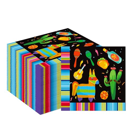 Mexikanische Fiesta-Party-Servietten, 33 x 33 cm, mexikanischer Stil, Papierservietten, Cinco de Mayo, Servietten für Geburtstag, Babyparty, Party, Tischdekoration, 20 Stück Mexikanische Fiesta-Party-Servietten, 33 x 33 cm, mexikanischer Stil, Papierservietten, Cinco de Mayo, Servietten für Geburtstag, Babyparty, Party, Tischdekoration, 20 Stück von Toyhood