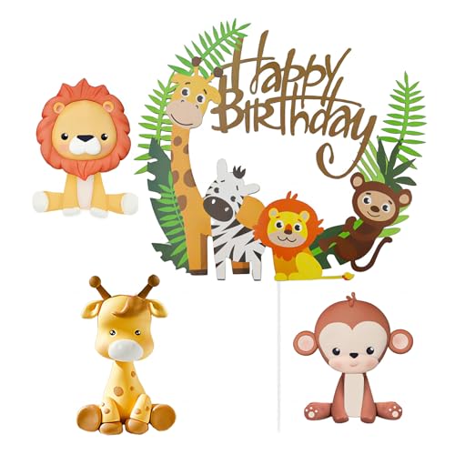 Tortendeko Wald Tiere, 4 Stück Kuchendeko Dschungel Geburtstag Torten Waldtiere Cake Topper Giraffe Löwen Affen Figuren Tortendeko Waldtiere Happy Birthday Tortendeko für Kinder Geburtstag Tortendeko Wald Tiere, 4 Stück Kuchendeko Dschungel Geburtstag Torten Waldtiere Cake Topper Giraffe Löwen Affen Figuren Tortendeko Waldtiere Happy Birthday Tortendeko für Kinder Geburtstag von Toyhood