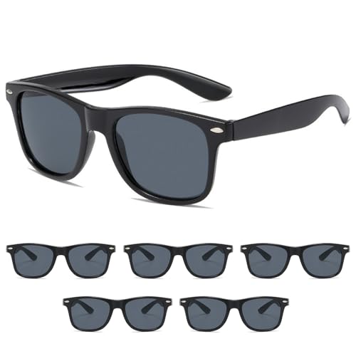Toyhood Neon-Sonnenbrille, Partyzubehör, Retro-Sonnenbrille, Vintage-Party-Dekoration, für Sommer, Strand, Geburtstag, Party, Zubehör, Beutelfüller, Schwarz, 6 Stück Toyhood Neon-Sonnenbrille, Partyzubehör, Retro-Sonnenbrille, Vintage-Party-Dekoration, für Sommer, Strand, Geburtstag, Party, Zubehör, Beutelfüller, Schwarz, 6 Stück von Toyhood