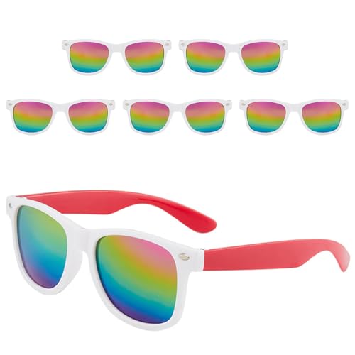 Toyhood Neon-Sonnenbrille, Partyzubehör, Retro-Sonnenbrille, Vintage-Party-Dekoration, für Sommer, Strand, Geburtstag, Partyzubehör, Beutelfüller, Weiß, 6 Stück Toyhood Neon-Sonnenbrille, Partyzubehör, Retro-Sonnenbrille, Vintage-Party-Dekoration, für Sommer, Strand, Geburtstag, Partyzubehör, Beutelfüller, Weiß, 6 Stück von Toyhood