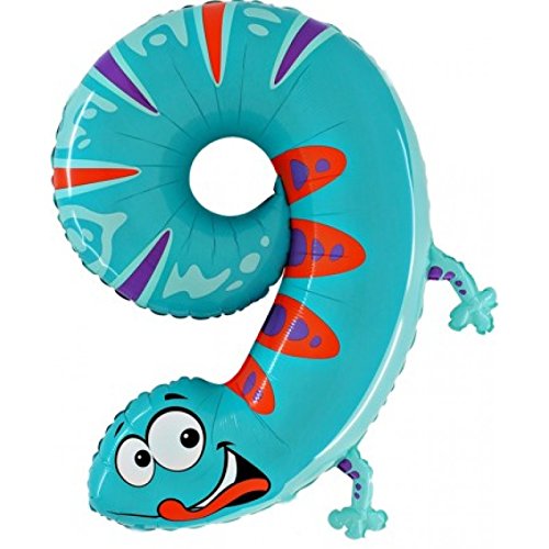 40 "Animalons Nummer 9 Ballon - Gecko Charakter Ballon - Party Ballon von Toyland