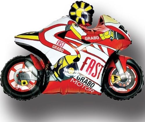 Toyland Folienballon in Motorrad-Form, 99 cm, Rot Toyland Folienballon in Motorrad-Form, 99 cm, Rot von Toyland
