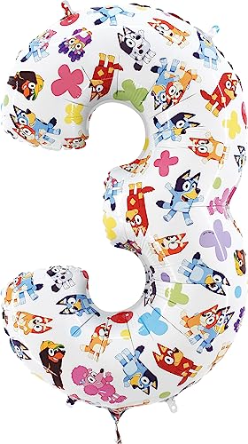 Toyland® 26" Bluey & Bingo Zahlen-Folienballon – Partyballons für Kinder – Zahlen 1–6 erhältlich von Toyland