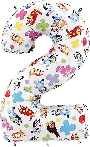 Toyland® 26" Bluey & Bingo Zahlen-Folienballon – Partyballons für Kinder – Zahlen 1–6 erhältlich von Toyland
