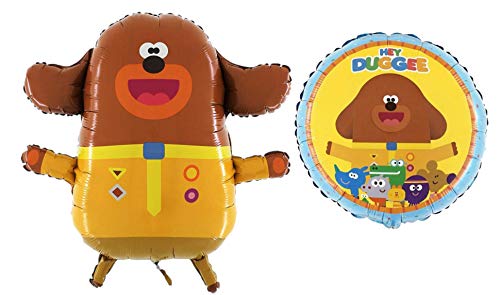 Grabo 2er-Pack 1 x 18 runder Hey Duggee und der Eichhörnchen-Ballon + 1 x 25 Zoll riesiger Hey Duggee-Folienballon in Jumbogröße von Toyland