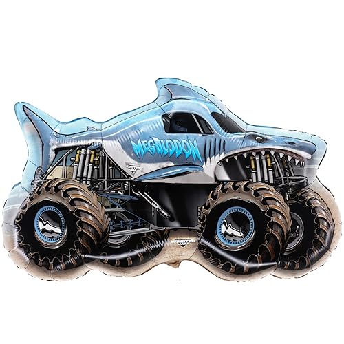 Toyland® 85 cm Monster Jam Folienballon „Megalodon“ – Monstertruck-Figurenballon von Toyland