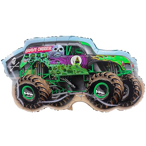 Toyland® 86 cm (33") Monster Jam Folienballon "Grave Digger"– Monstertruck-Figurenballon von Toyland