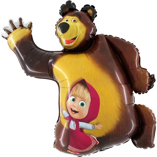 Toyland® 90 cm (36") Folienballon in Form von Mascha und dem Bären – Partyballons für Kinder von Toyland