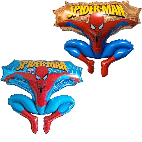 Toyland® 2 x 31 Zoll Spider Man Jumping Shaped Folienballons – Partyballons für Kinder (jeweils einer) von Toyland