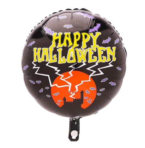 Toyland® Helium-Ballon, rund, Aufschrift "Happy Halloween", 45,7 cm, Schwarz von Toyland