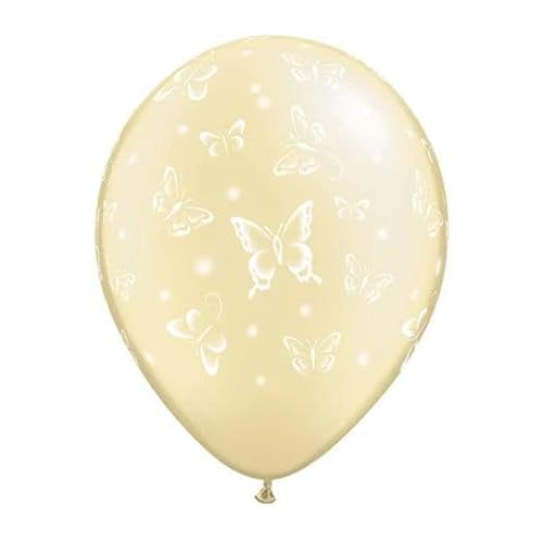 Toyland® Packung mit 25-11" pastellgelben Schmetterlings-Latexballons - Hochzeits-/Taufdekorationen von Toyland