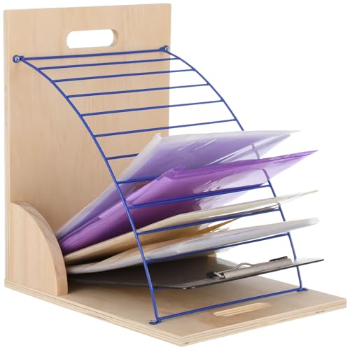 Klemmbrett-Organizer, robustes Klemmbrett aus Holz und Metall, mit 12 Schlitzen für Büro, Klassenzimmer, einfache Montage Klemmbrett-Organizer, robustes Klemmbrett aus Holz und Metall, mit 12 Schlitzen für Büro, Klassenzimmer, einfache Montage von Toyosport